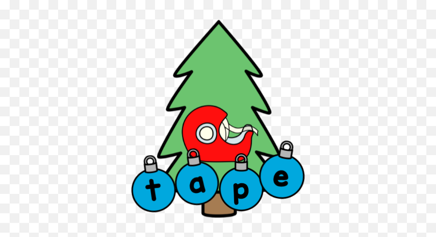 Christmas Cvce Word Building Activity Emoji,Dab Clipart