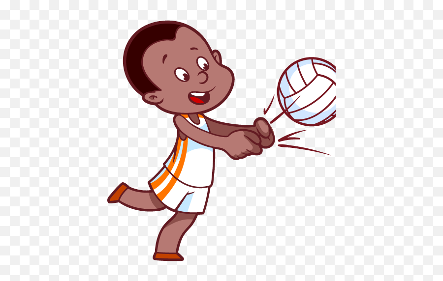 Cartoon Volleyball Players - Chicos Jugando Voley Dibujo Emoji,Female Volleyball Player Clipart