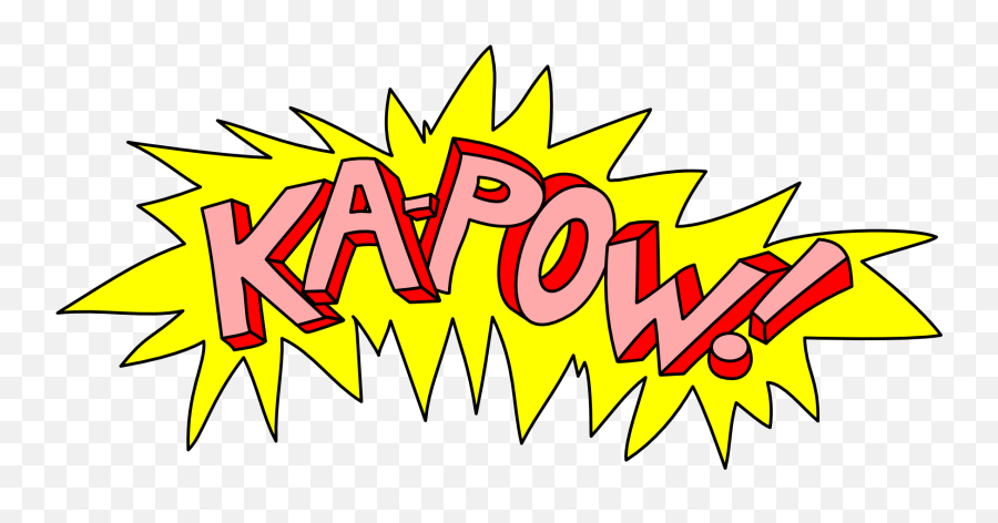 Explosion Clipart Kapow - Comic Book Sounds Png Full Size Emoji,Comic Book Explosion Png