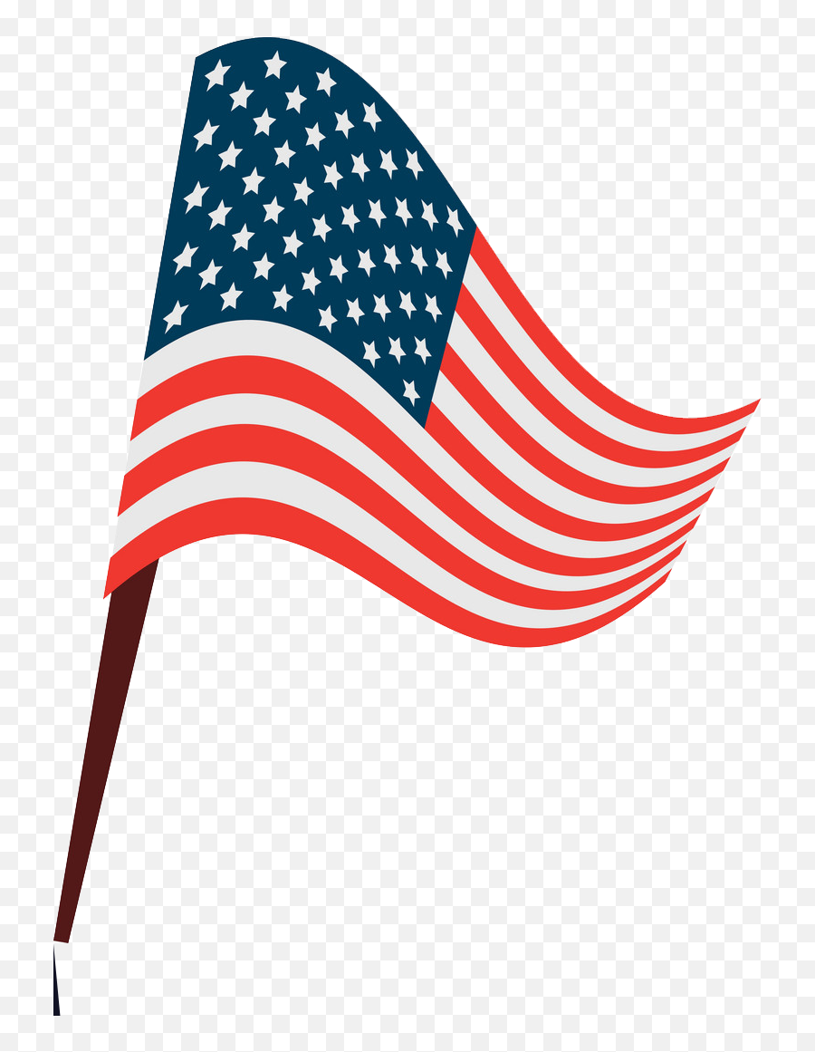 American Flag On Pole Png - Usa Flag Png Wave Clipart Full Usa Flag Wave Png Emoji,American Flag Png