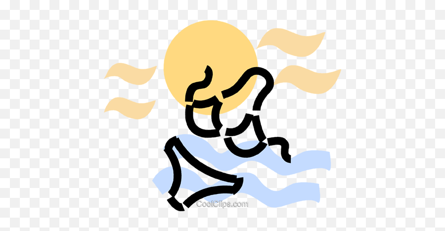Bathing Suit With The Sun And Water Royalty Free Vector Clip Emoji,Bathing Clipart