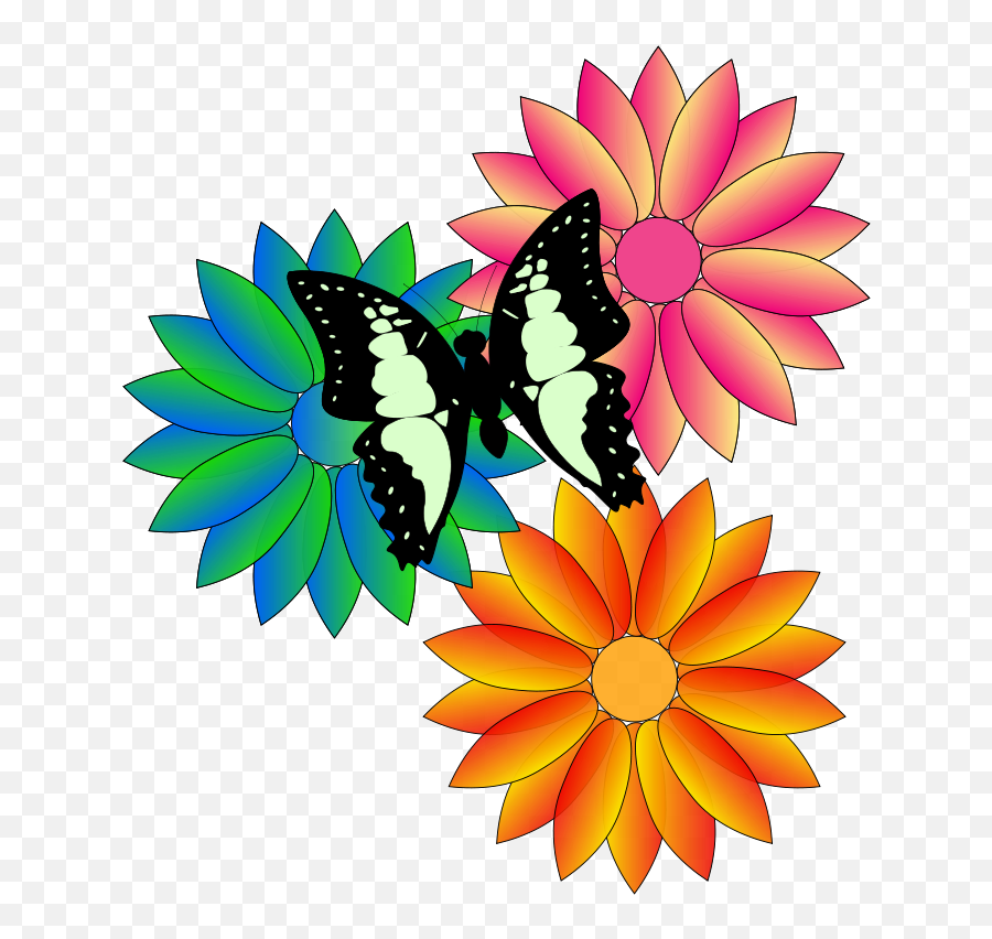 Flowers Clipart Animated Flowers Animated Transparent Free - Clipart Butterfly And Flower Emoji,Flowers Clipart