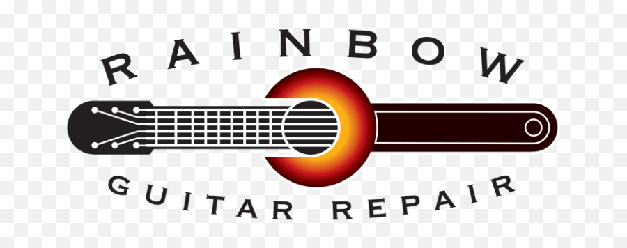 Rainbow Guitar Repair Logo - Language Emoji,Guitar Logo