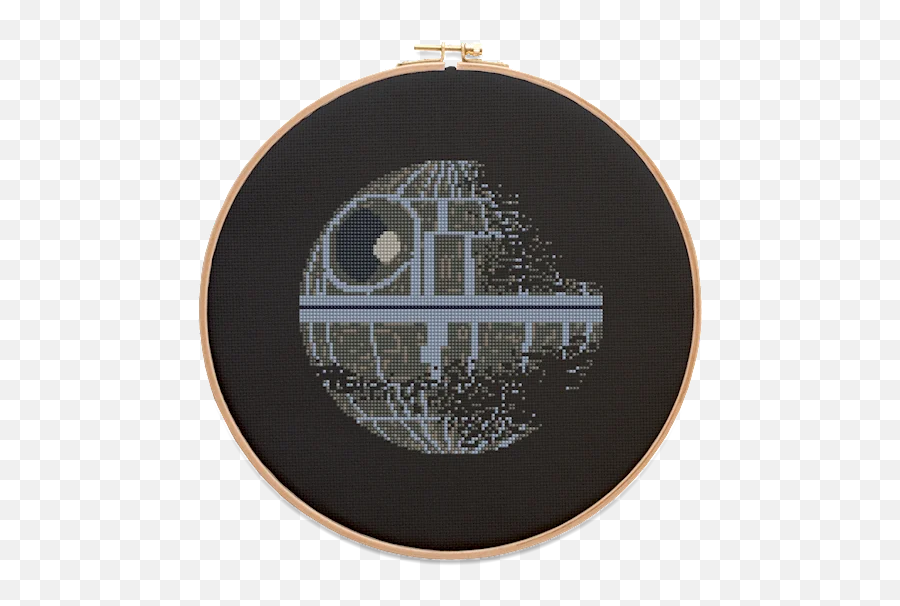 Death Star Ii Cross Stitch Pattern - Stitchering Emoji,Rebel Empire Logo