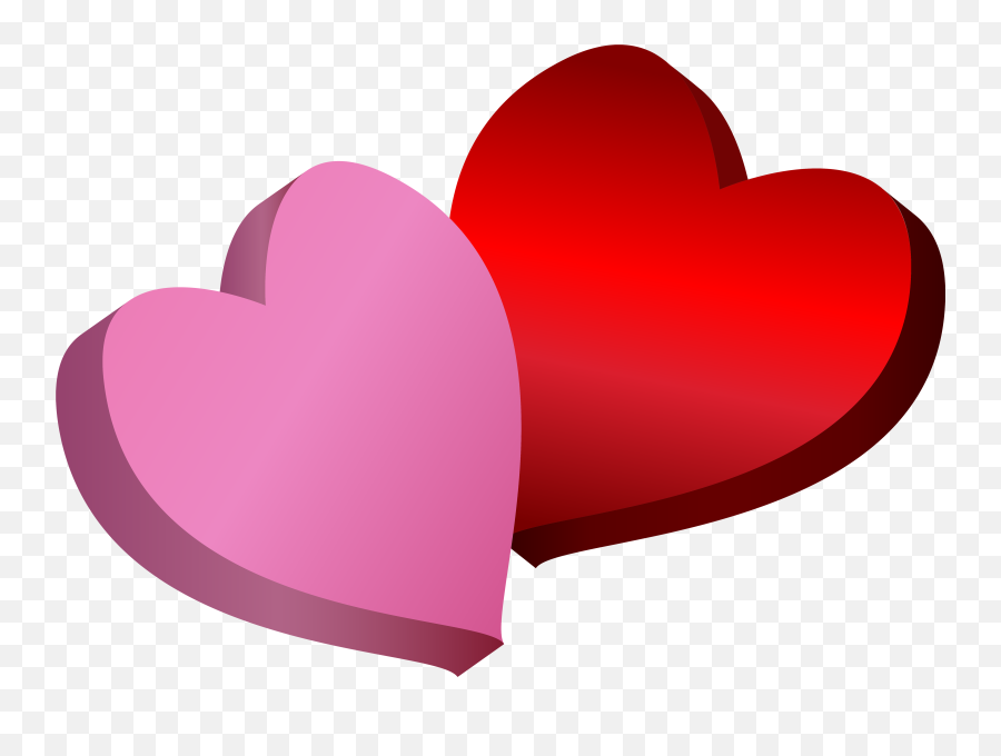 Red Heart Png Files Clipart - Red And Pink Hearts Clipart Emoji,Red Heart Clipart