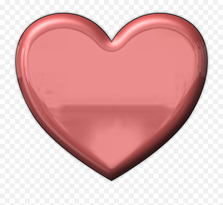 Download Pink Metallic Heart - Metallic Red Heart Png Emoji,Red Heart Png