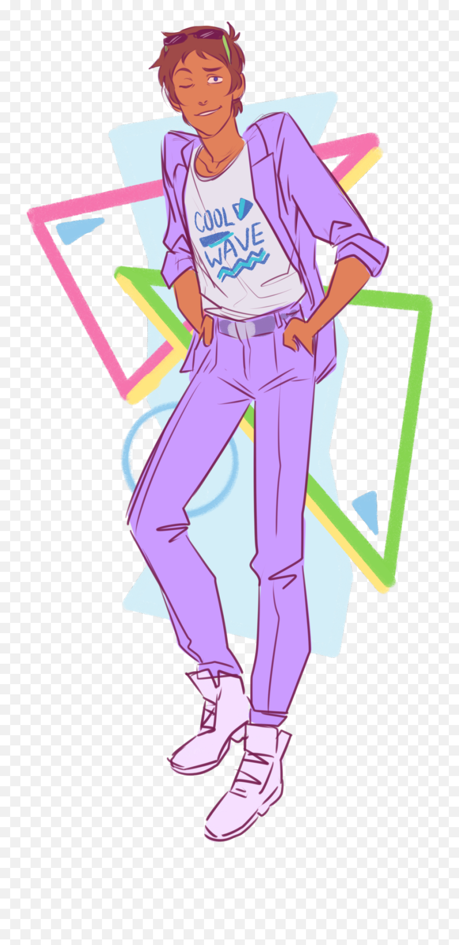 Download Hd Drawing Closely Uhhh Lance In Some Funky 80s - 80s Clipart Emoji,80s Png