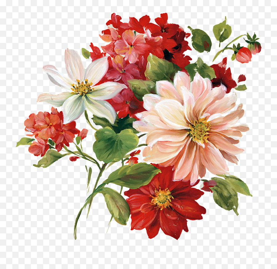 Decoupage Flower Flower Painting - Flowers Png Emoji,Flower Png