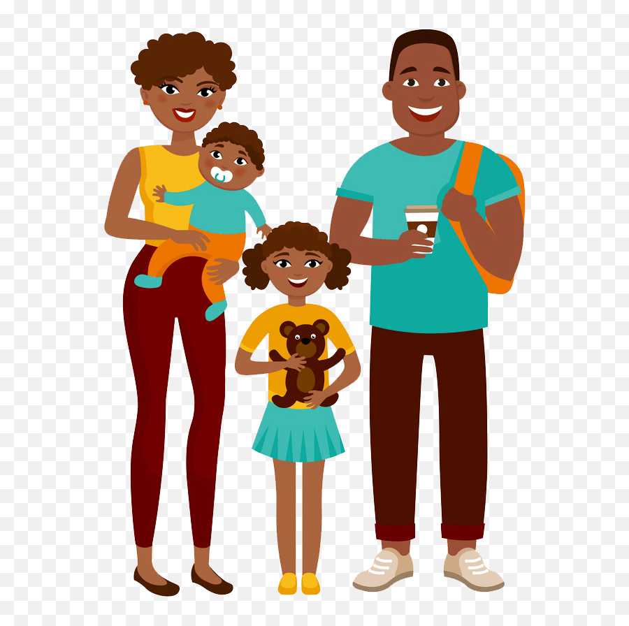 African Family Clipart Transparent - African Family Clipart Png Emoji,Family Clipart
