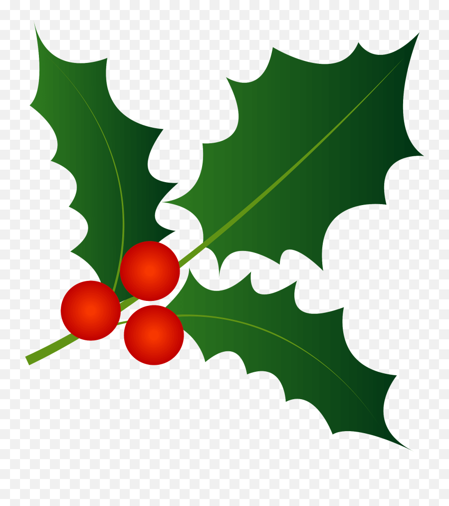 Christmas Holly Clipart - American Holly Emoji,Holly Clipart