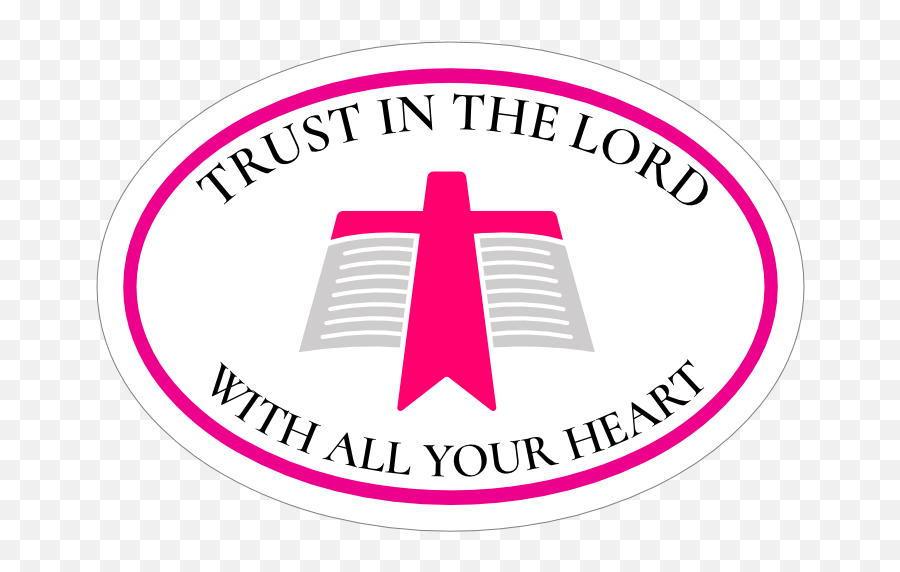 Trust In The Lord With All Your Heart Circle Sticker - Language Emoji,Trust Clipart