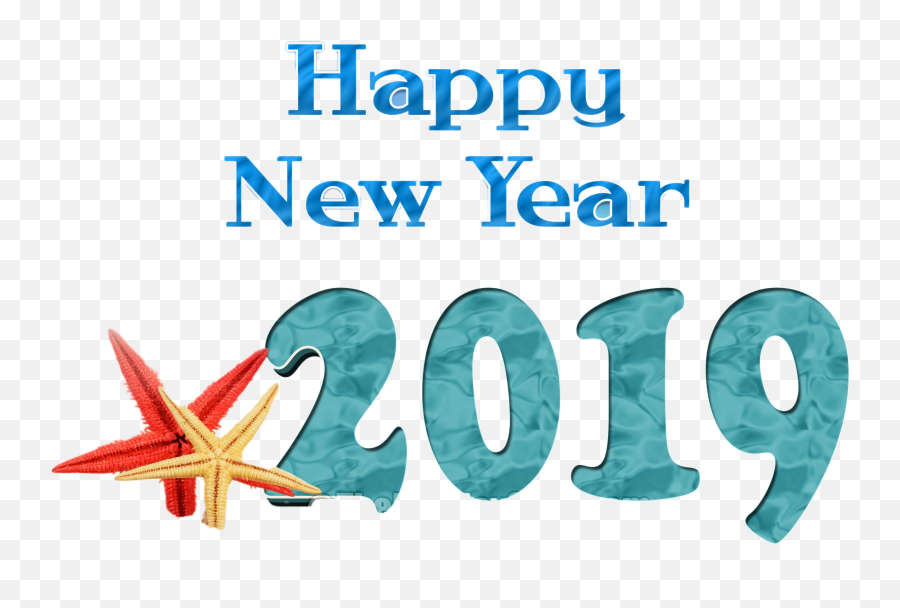 Download Hd Happy New Year Png Image - Starfish Transparent Language Emoji,Starfish Png