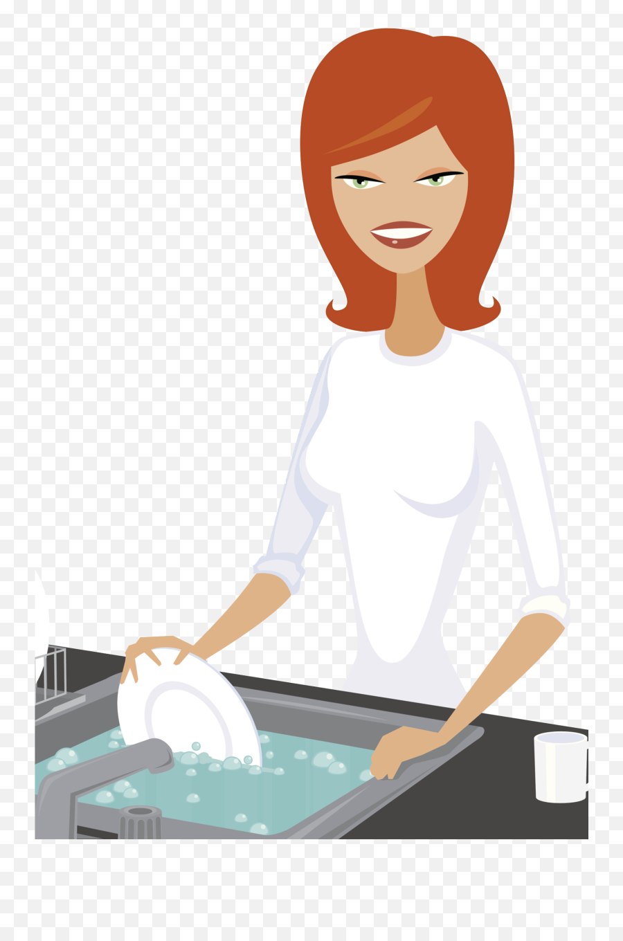 Download Table Dishwasher Washing - Dishwasher Girl Png Emoji,Dishwasher Clipart