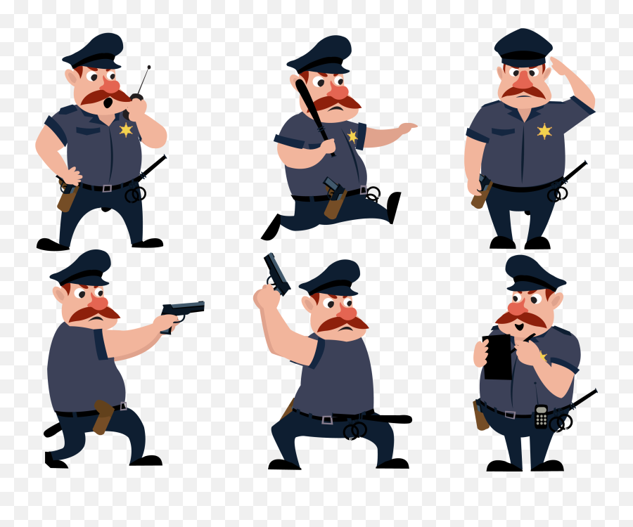 Clipart Pig Police Clipart Pig Police Transparent Free For - Police Officer Crowd Clipart Emoji,Police Clipart