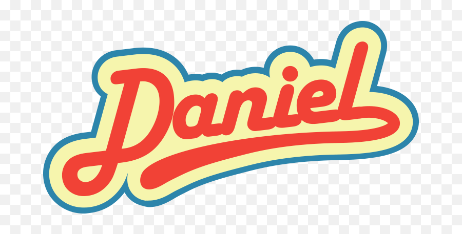 Daniel Retro Name Sign Vector And Png - Free Download The Daniel Name Png Emoji,Sign Png
