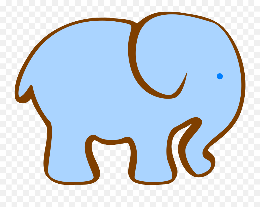 Large Blue Elephant Svg Vector Large Blue Elephant Clip Art - Elephant Clip Art Emoji,Elephant Clipart