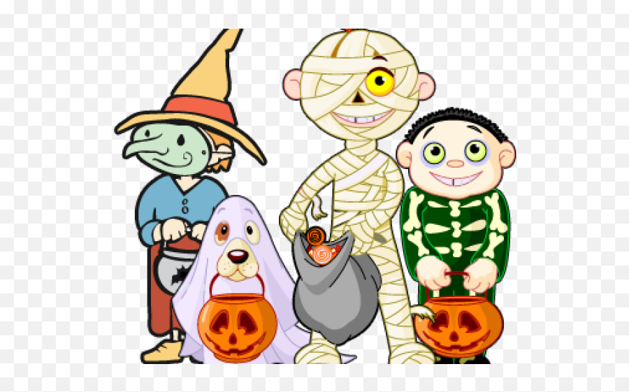 Halloween Party Costume Coloring Book - Transparent Trick Or Treating Clipart Emoji,Trick Or Treat Clipart