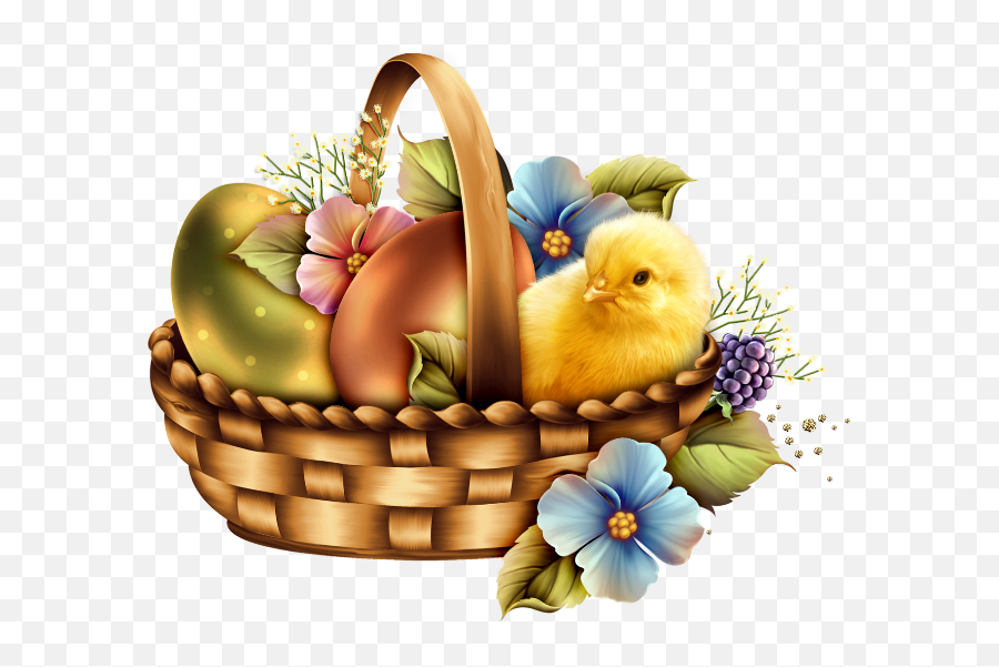 Peeps Clipart Easter Basket Peeps Easter Basket Transparent - Wolf Easter Gif Emoji,Easter Basket Clipart