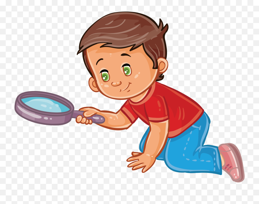 Magnifying Clipart Boy - Magnifying Glass Gif Clipart Emoji,Magnifying Glass Clipart