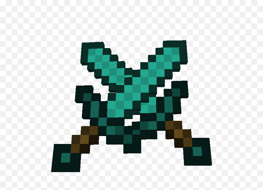 Minecraft Diamond Sword Crossed Clipart Emoji,Diamond Sword Png