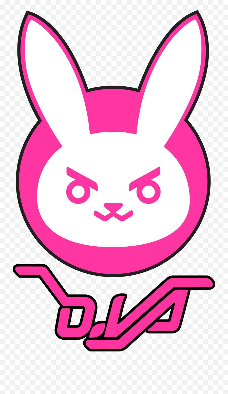 Bunny Dva Logo Dva Bunny Logos Download Free Png Hd Dva - Transparent Dva Bunny Logo Emoji,Playboy Bunny Logo