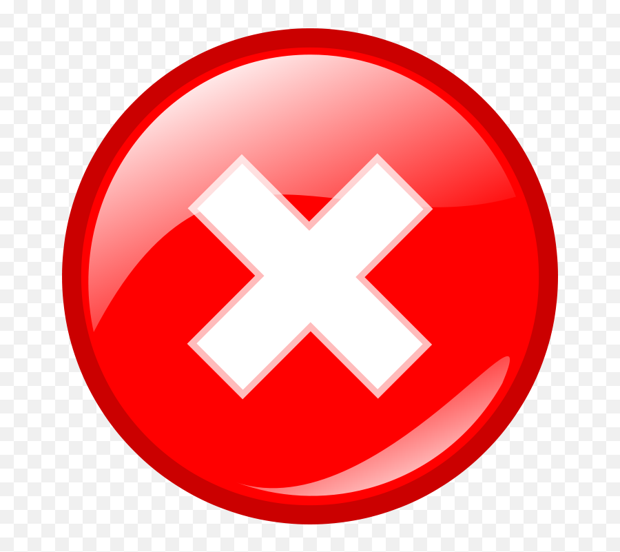 Red Cross Mark Png Transparent Images - Red Close Button Icon Emoji,X Mark Transparent