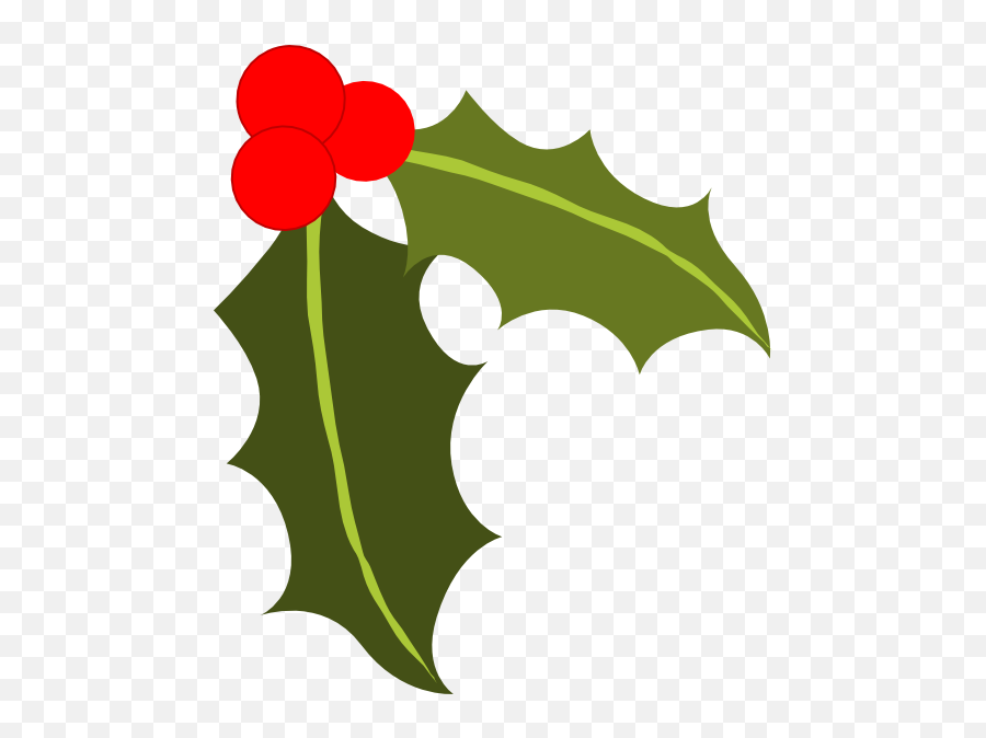 Holly Leaf - Graphic Holly Leaves Emoji,Holly Clipart