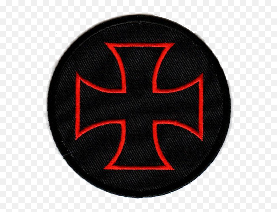 Red Iron Cross Circle Emblem - Dot Emoji,Red Cross Logo