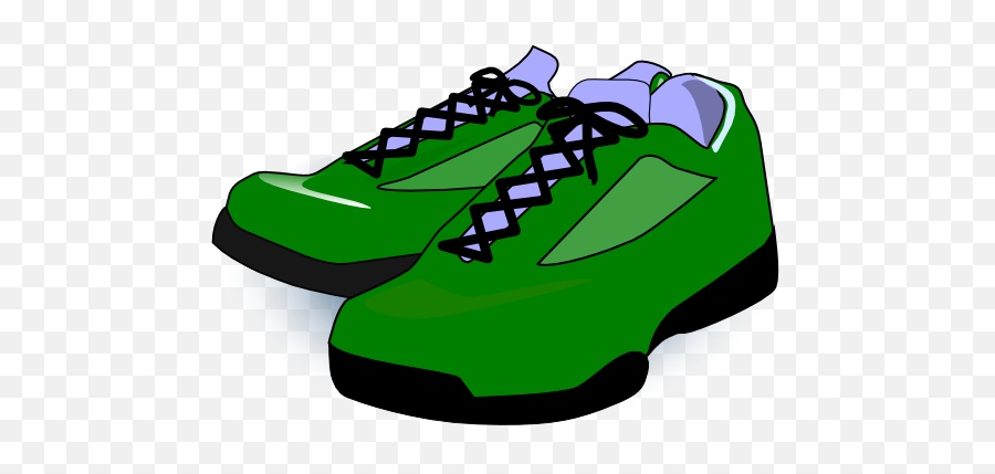 Forest Green Tennis Shoes Clip Art At - Black Shoes Clipart Emoji,Sneakers Clipart