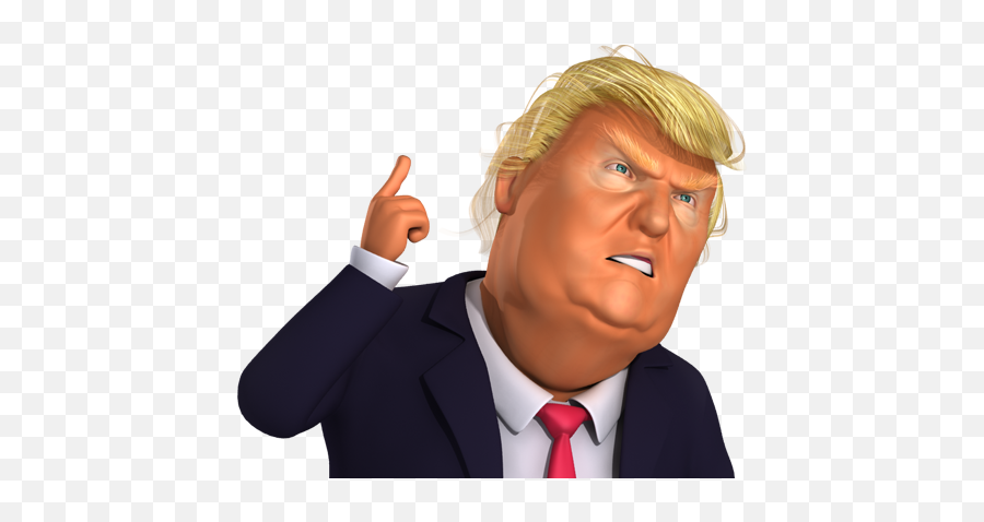Download Forehead Microphone Caricature - Cartoon Donald Trump Transparent Background Emoji,Trump Png