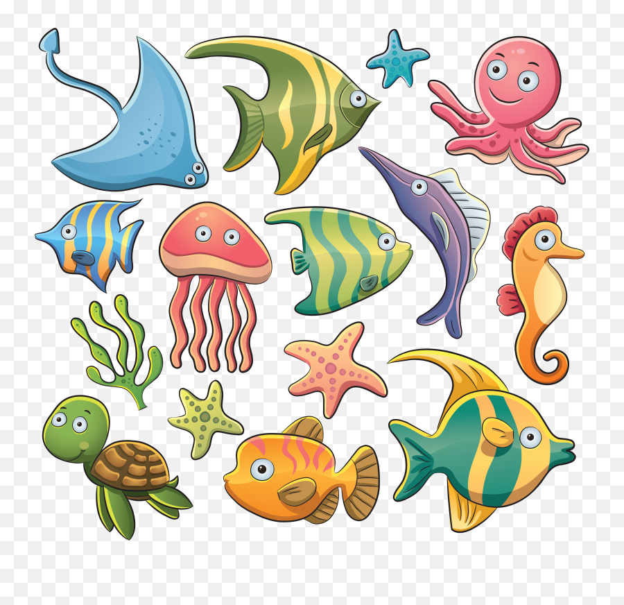 Aquatic Animal Sea Clip Art Emoji,Sea Animals Clipart