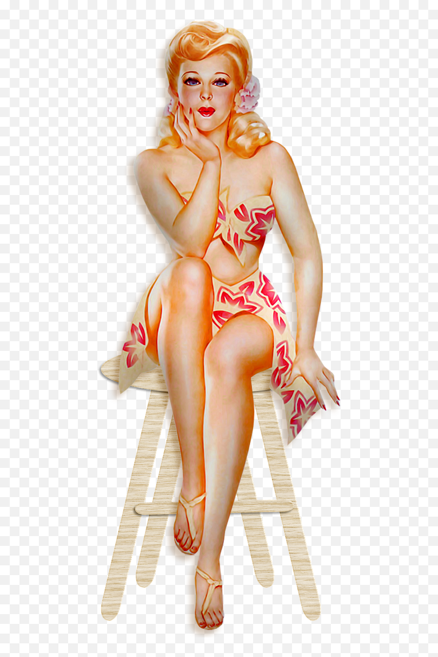 Pin Up Girl Sitting 1950s - Free Image On Pixabay Pin Up Bilder 50er Emoji,Girl Sitting Png