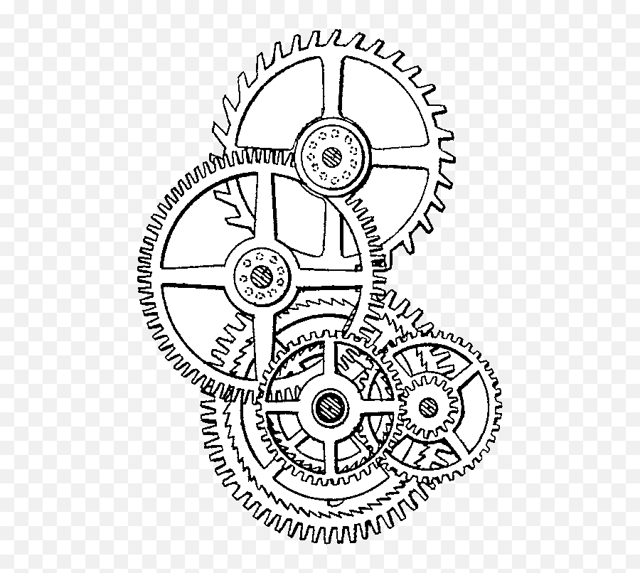 Download Shelby Tattoo - Steampunk Gears Drawing Full Size Steampunk Gear Drawing Png Emoji,Gears Transparent Background