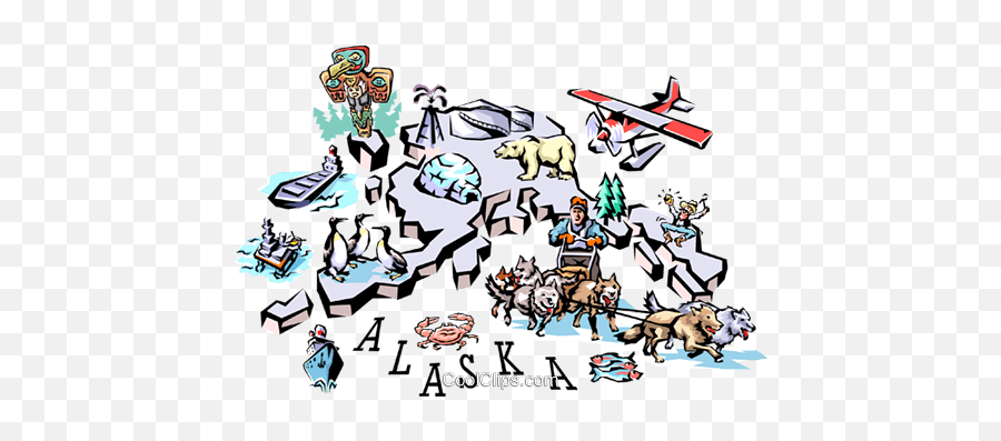 Alaska Vignette Map Royalty Free Vector Emoji,Alaska Clipart