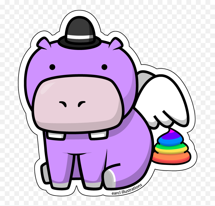 Hippo Clipart Awesome - Flying Hippo Clipart 818x824 Png Flying Purple Hippo Emoji,Hippo Clipart