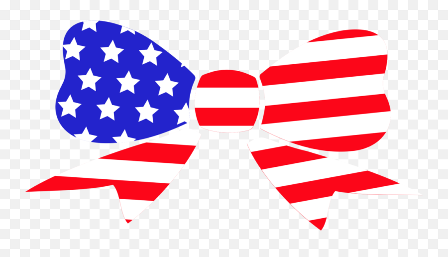 Clipart Bow Flag American - American Flag Bow Clipart Png Emoji,American Flag Clipart Transparent