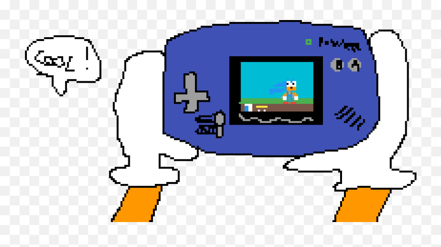 Sonic Playing His Game On Gameboy Advance - Game Boy Advance Emoji,Gameboy Advance Png