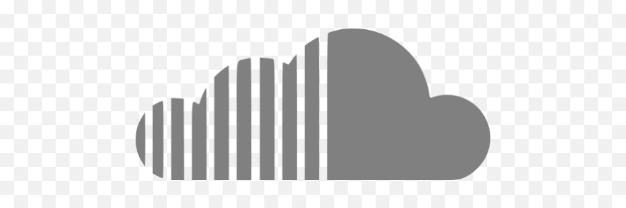 Gray Soundcloud Icon - Transparent Soundcloud Icon Black And White Emoji,Soundcloud Logo Png