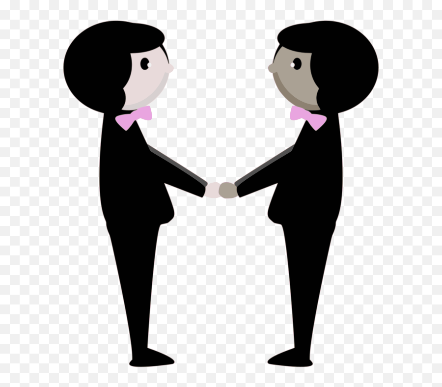 Wedding Day Grooms - Openclipart Emoji,Two People Clipart