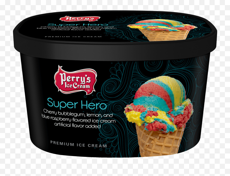 Super Hero Ice Cream - Perryu0027s Ice Cream Products Emoji,Iron On Superman Logo