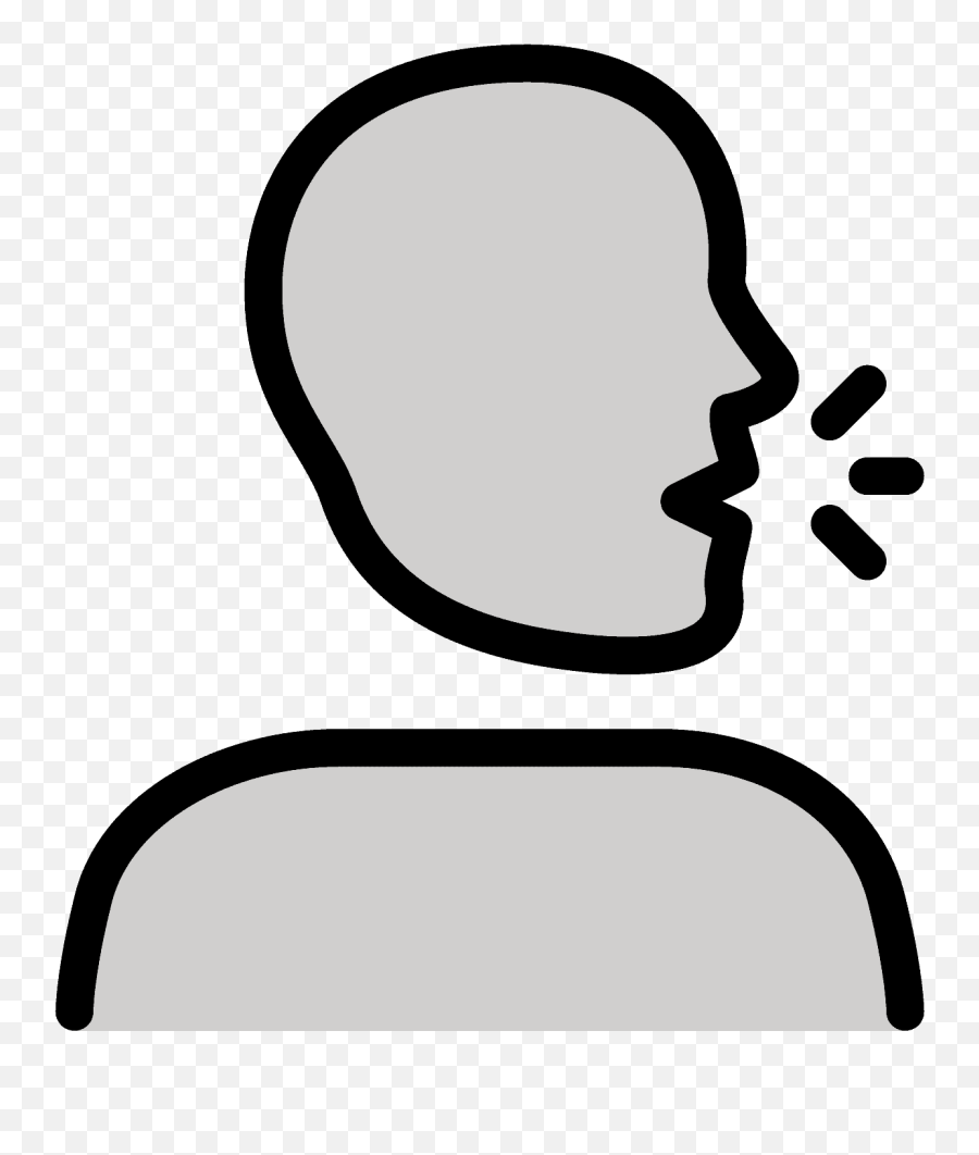 Speaking Head Emoji Clipart Free Download Transparent Png - Emoticon Persona Hablando,Speaking Clipart