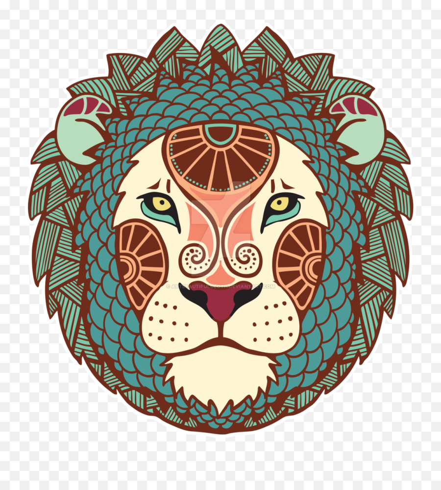 Lion Head Png Transparent Image - Lion Astrology Leo Ganesha Astrology Today Emoji,Lion Head Clipart