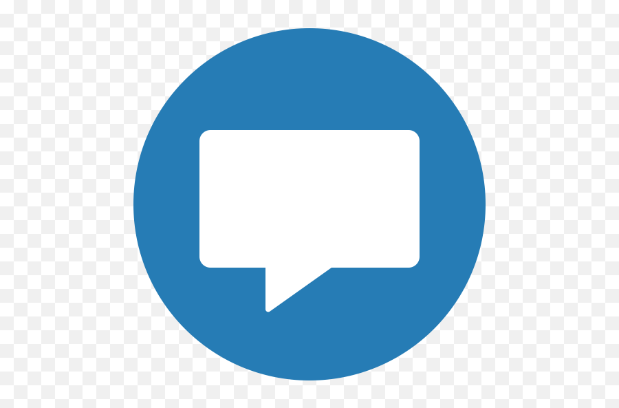 Blue Chat Chatting Circle Comment - Vertical Emoji,Message Logo