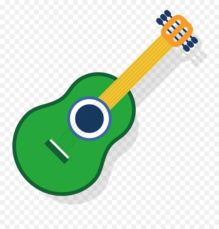 Ukulele Guitar Clip Art - Clip Art Green Guitar Emoji,Ukulele Clipart