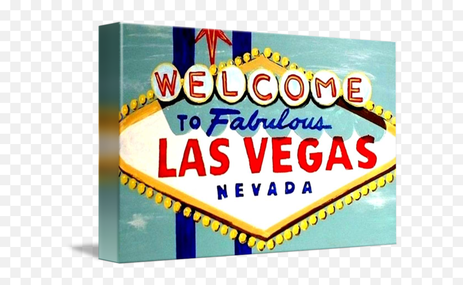 World Famous Hand Painted Las Vegas Sign Daytime By Teo Alfonso - Welcome To Fabulous Las Vegas Sign Emoji,Las Vegas Sign Png