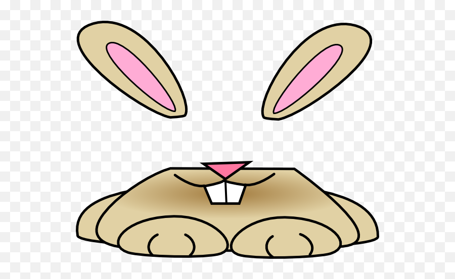 Rabbit Ears Clip Art Free - Gambar Telinga Kelinci Kartun Emoji,Ear Clipart