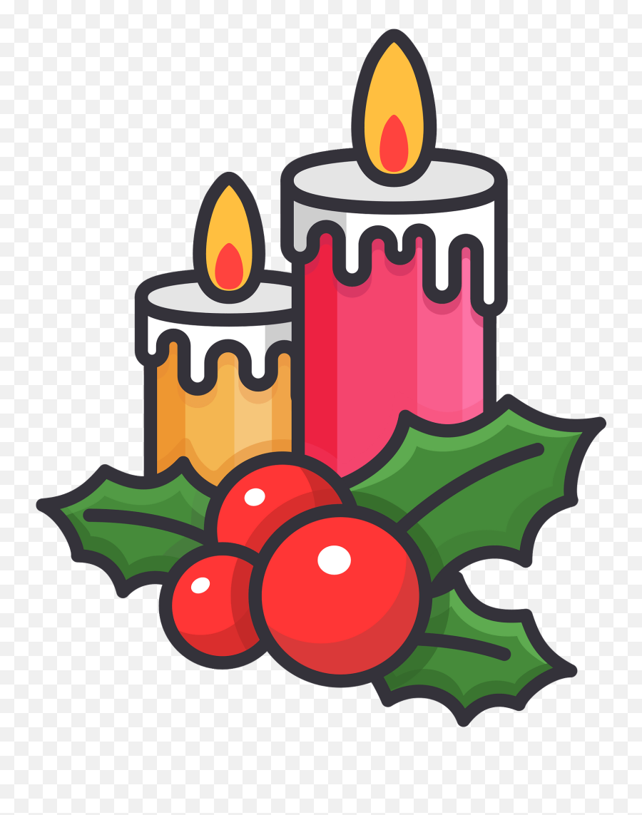 Candles Clipart - Ausmalbild Kerze Auf Tannenzweig Emoji,Candles Clipart