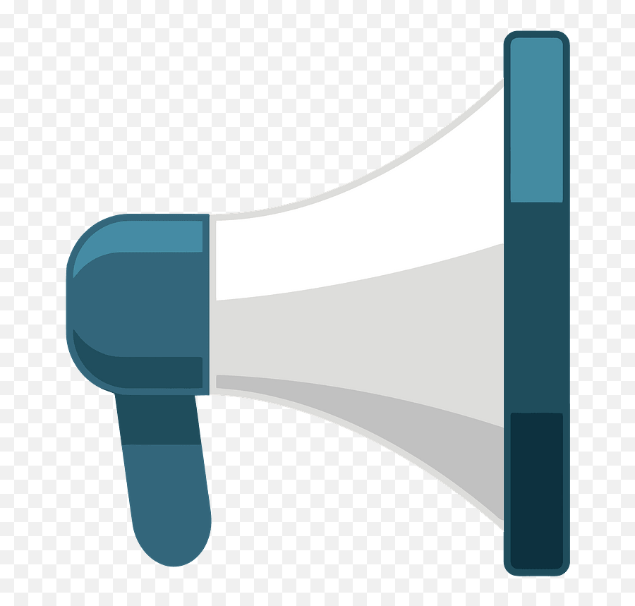 Blue And White Megaphone Clipart Free Download Transparent - Clip Art Emoji,Megaphone Clipart