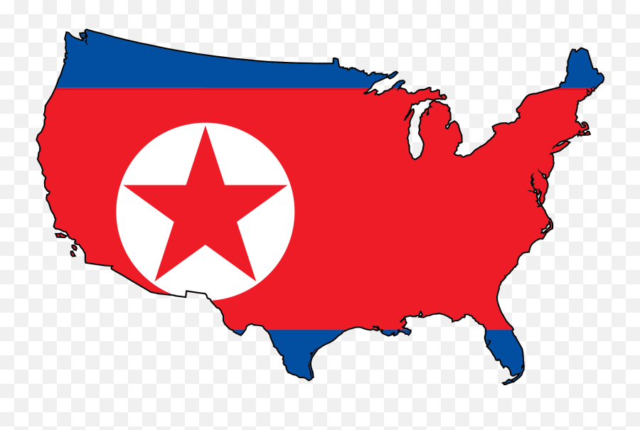 Usa Flag Map Png Image Royalty Free Library - Intermatic Usa Map North Korea Flag Emoji,Usa Map Png