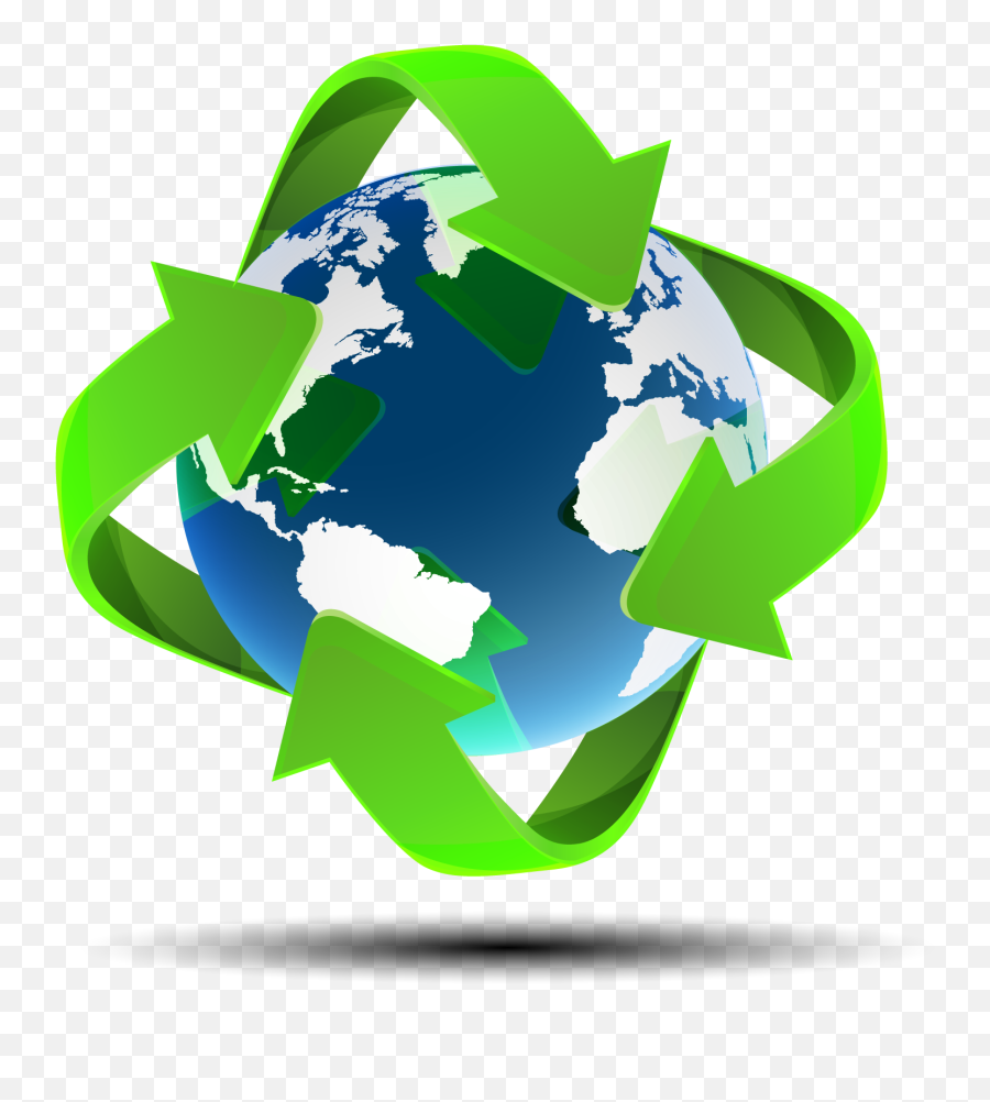 Map Globe Vector World Recycle Earth - Bermuda Triangle On A World Map Emoji,World Png